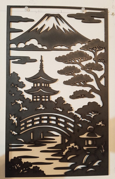 Mural oriental grande en 4 piezas 3