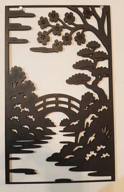 Mural oriental grande en 4 piezas 5