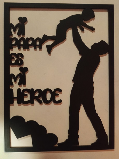 Mural pared papa eres mi heroe 2
