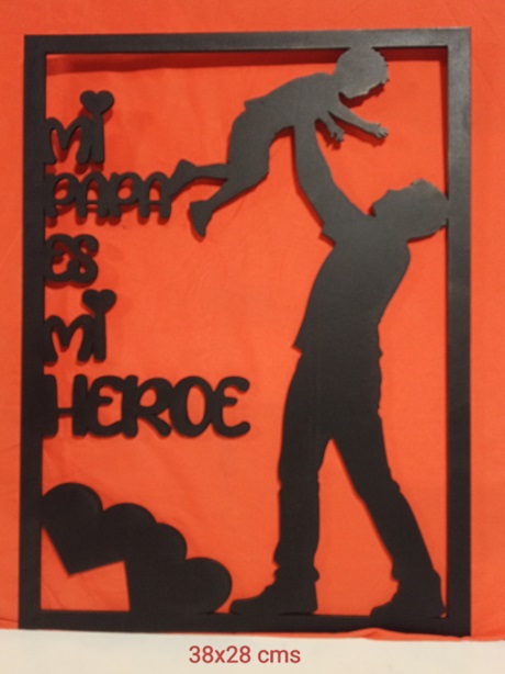 Mural pared papa eres mi heroe