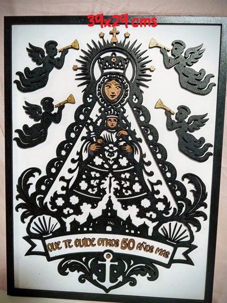 Mural 2 capas Virgen del Rocio personalizado