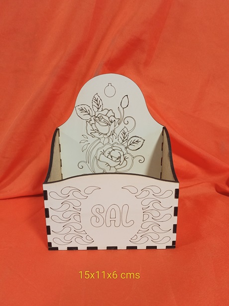 Salero cocina decorado en blanco