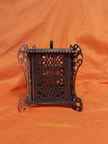 Joyero barroco cuadrado madera oscura