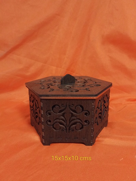 Joyero hexagonal barroco