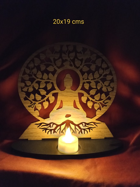 Portavelas arbol de la vida con Buda