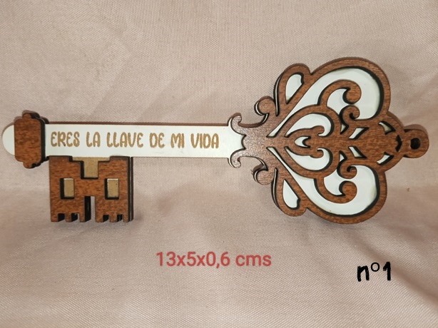 Llave enamorados personalizada 2 capas