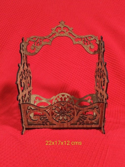 Cesta madera barroca