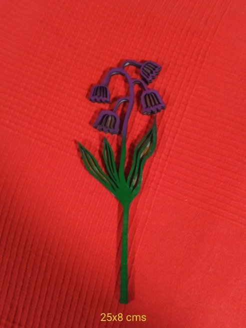 Flor madera campanilla 2 capas