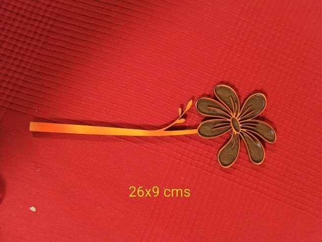 Flor madera margarita 2 capas