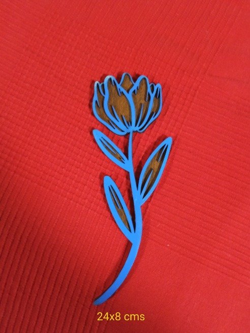 Flor madera rosa 2 capas