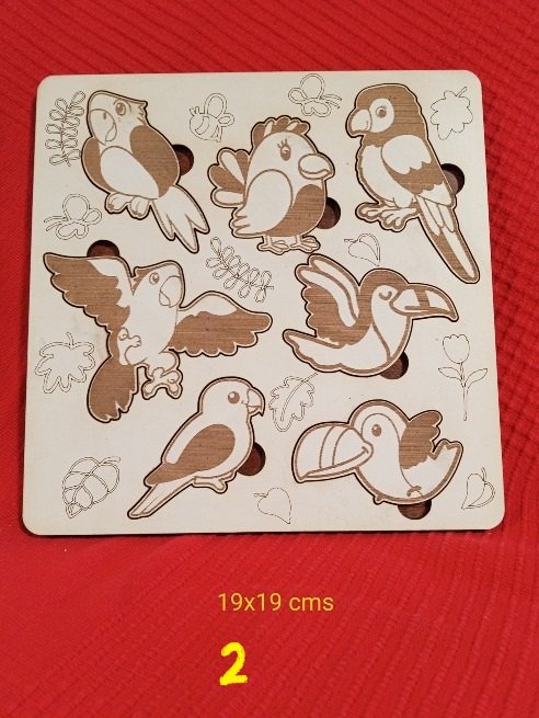 Puzzle madera pajaros