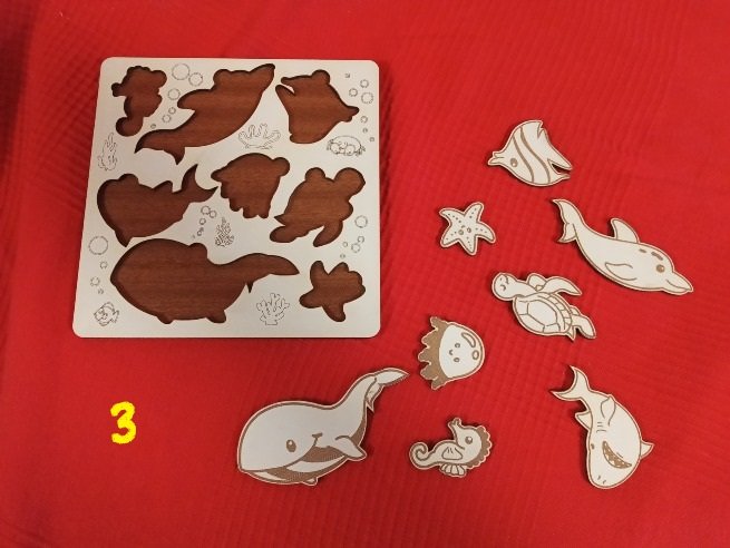 Puzzle madera peces 2