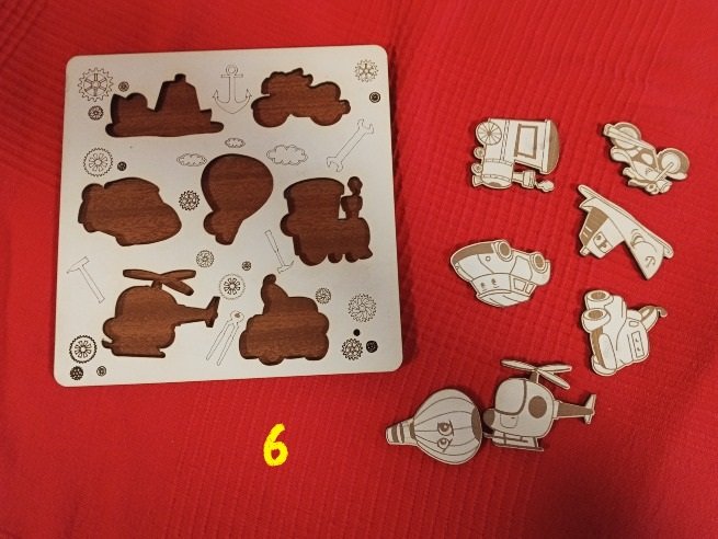 Puzzle madera vehiculos 2