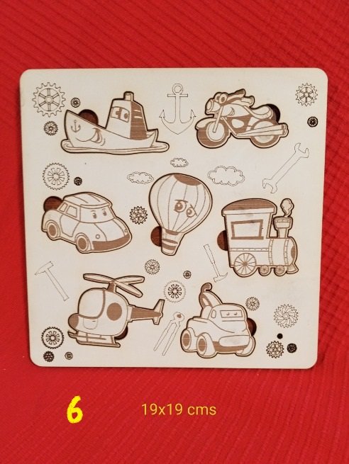 Puzzle madera vehiculos